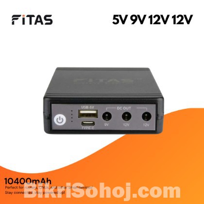 Fitas Mini UPS TM 95  output 5v 9v 12v 12v/10400mAh
